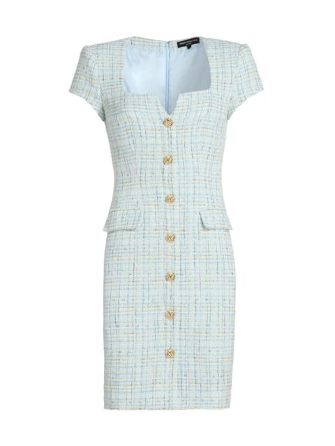 GENERATION LOVE Women's Sierra Tweed Minidress - Aqua Melange