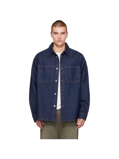 AGOLDE Navy Craven Shirt