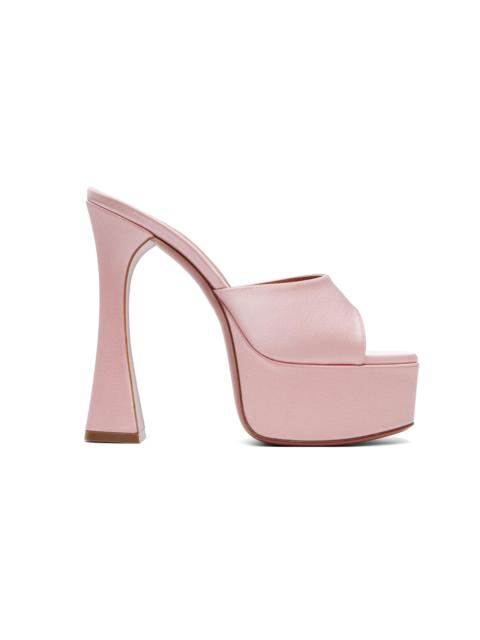 Amina Muaddi SSENSE Exclusive Pink Dalida Slipper 140 Heeled Sandals
