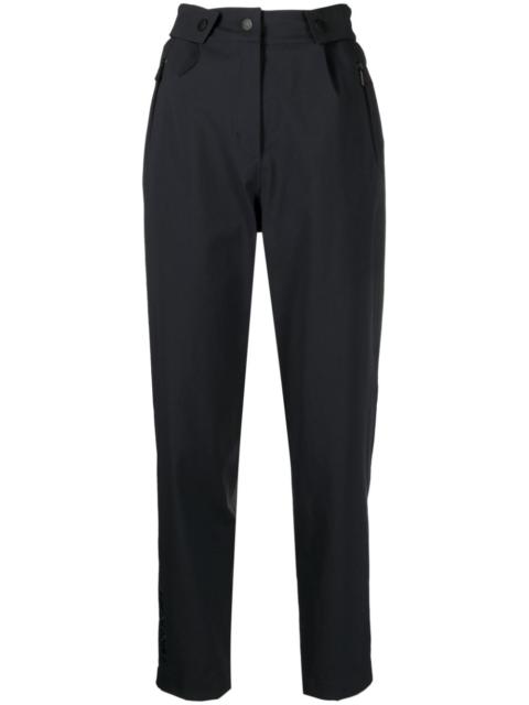 adjustable-waist straight-leg trousers