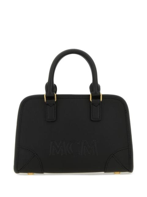 Black leather Aren Boston Mini handbag