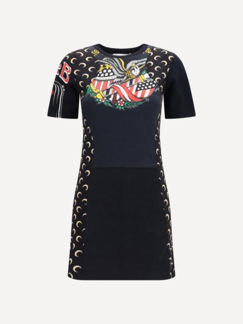 Marine Serre Fitted recycled jersey Dress