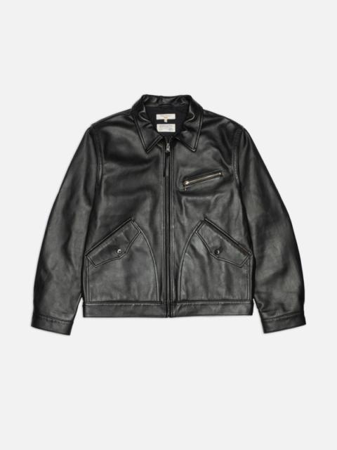 Nudie Jeans Blake Zip Jacket Leather Black