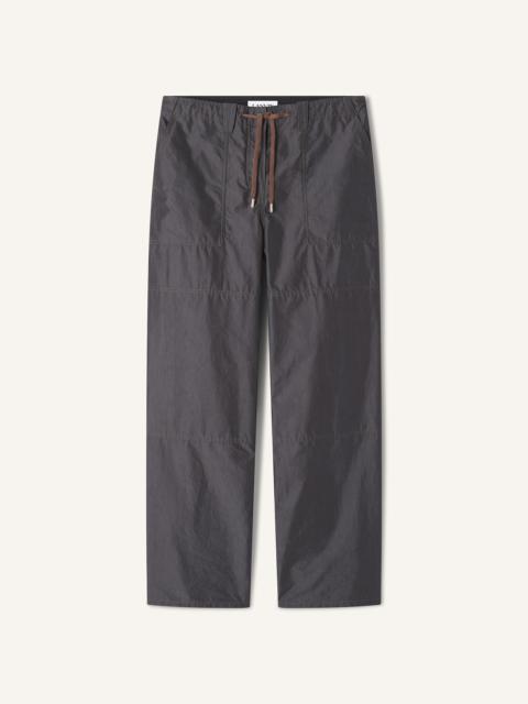 Lanvin BLACK WIDE-LEG CHAMBRAY PANTS