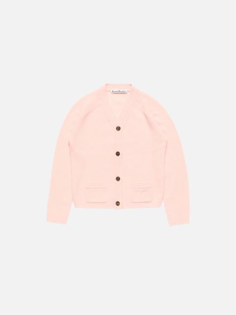 Acne Studios Cashmere V-Neck Cardigan - Light Rose Pink
