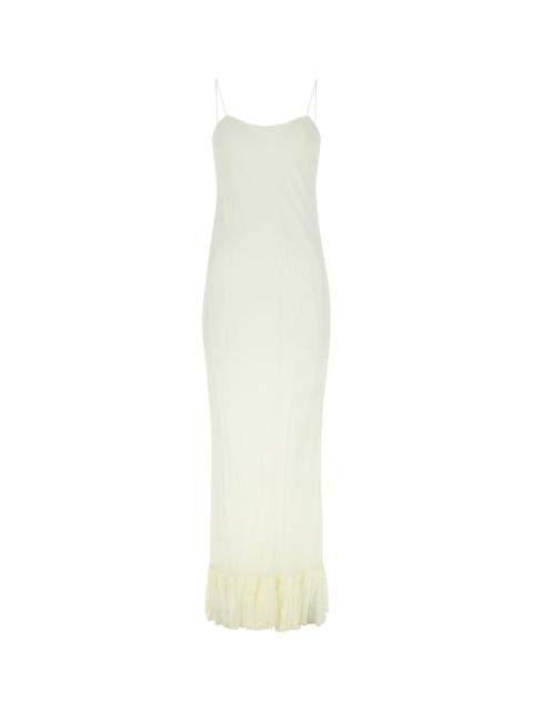 Ivory silk slip dress
