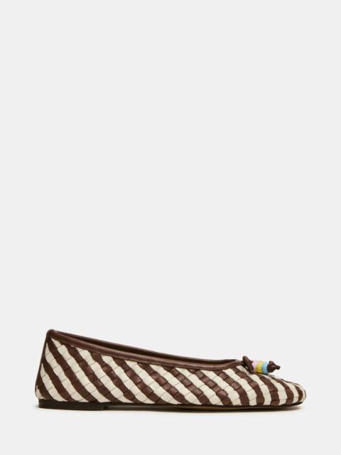 STEVE MADDEN DIVY WHITE/BROWN LEATHER