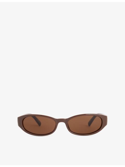 Le Specs Popalicious Oval-Frame Acetate Sunglasses