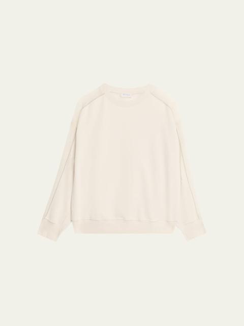 Brunello Cucinelli Sheer-Sleeve Sweatshirt