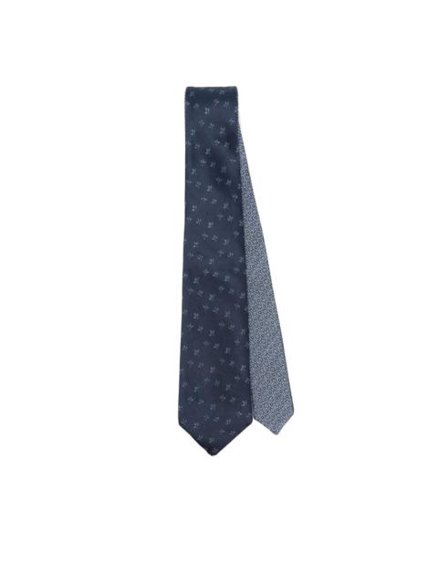 Canali floral-jacquard scarf