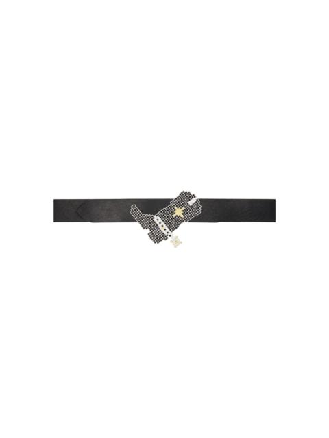 Black Crystal-Cut Belt