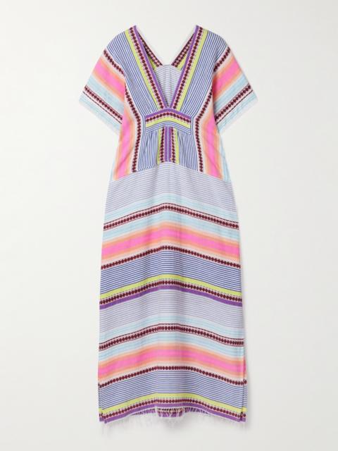 lemlem Gasira Striped Cotton-blend Maxi Dress