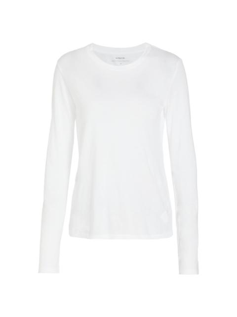 Vince Women's Jersey Boatneck Long-Sleeve T-Shirt - Optic White