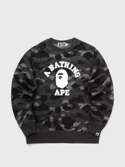 A BATHING APE® COLOR CAMO COLLEGE CREWNECK SWEATSHIRT