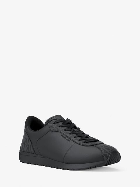 MICHAEL KORS Rhodes Signature Logo and Leather Trainer