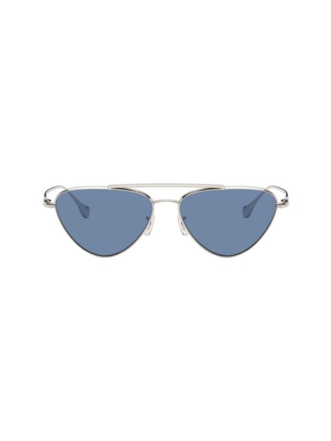 Jil Sander Silver Oliver Peoples 'Edition 1' Aviator Sunglasses