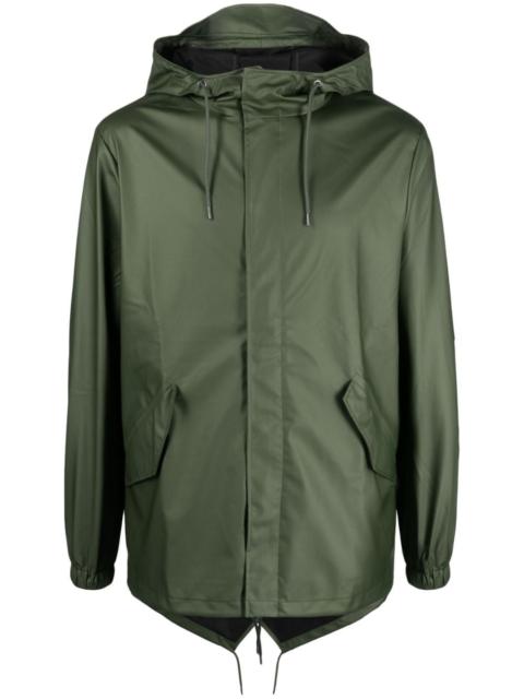 RAINS Fishtail hooded raincoat