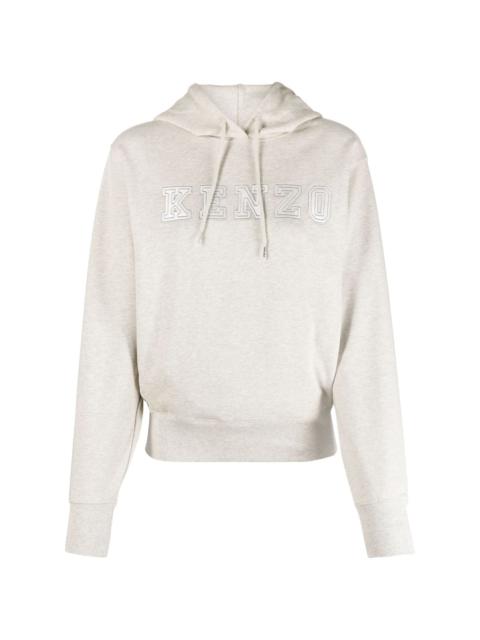 logo-appliqué cotton hoodie