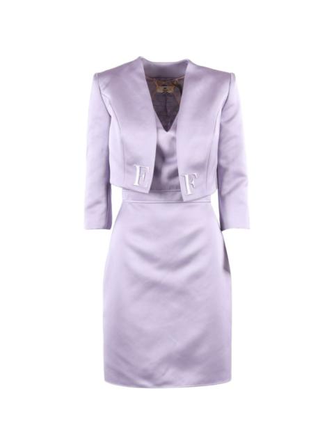 ELISABETTA FRANCHI letter embellished jacket and dress set