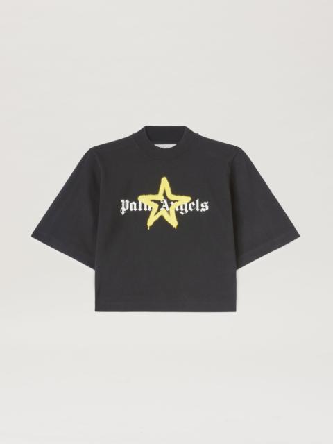 Palm Angels Star Sprayed cropped T-shirt