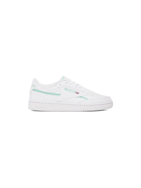Reebok White & Green Club C 85 Vegan Sneakers