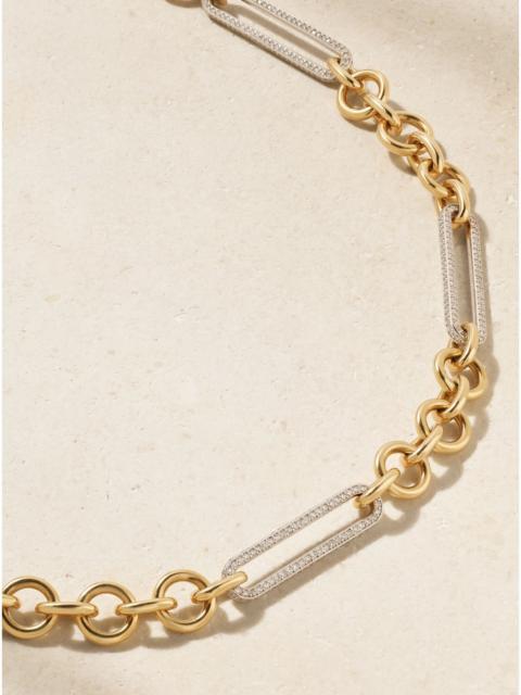 FOUNDRAE 18-karat gold diamond necklace Gold