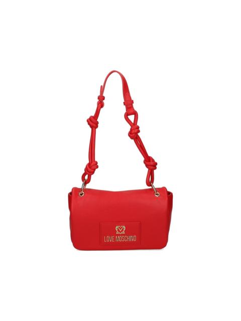 Moschino logo-plaque knotted-strap shoulder bag