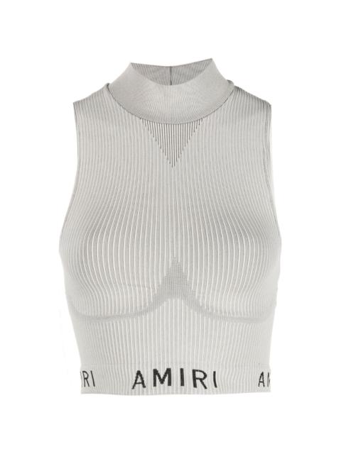 AMIRI logo-print high-neck top