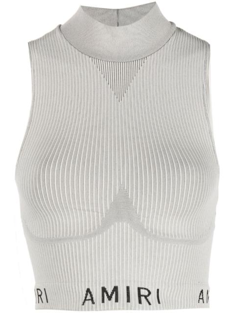 AMIRI logo-print high-neck top