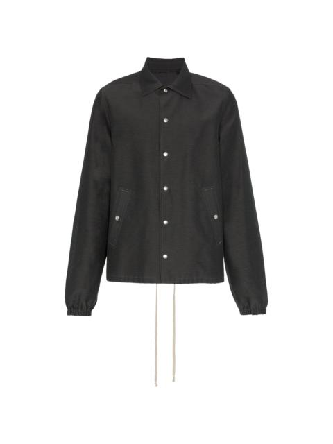 Rick Owens buttoned silk cotton blend jacket