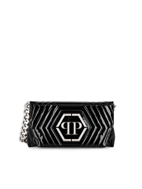 PHILIPP PLEIN small quilted patent-leather shoulder bag