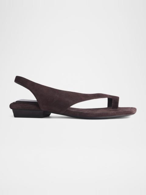 rag & bone Liv Suede Flat Toe-Ring Sandals