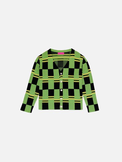 The Elder Statesman STRETCH CHECKER CARDIGAN