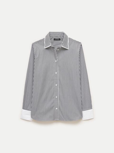 J.CREW Jules double-layer button-up shirt in striped Greenwich poplin