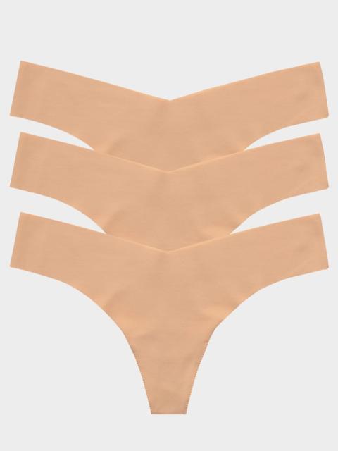 commando Classic Low-Rise Microfiber Thongs, Pack of 3