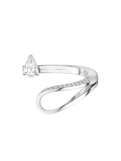 REPOSSI Women's Serti Inversé 18K White Gold & Diamond Open Ring