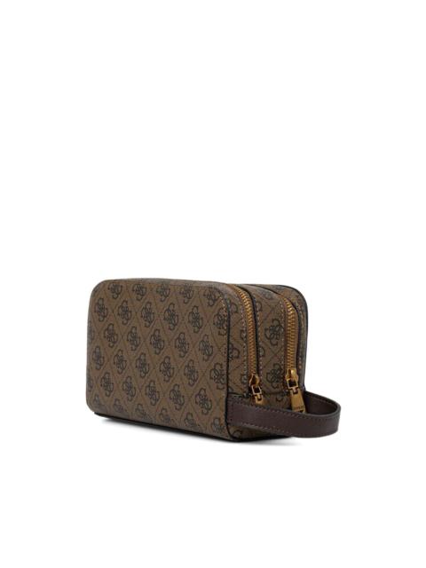 GUESS USA Milano 4G-logo zip wash bag
