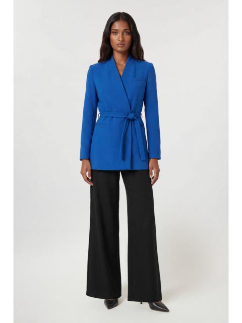 KAREN MILLEN Tailored Collarless Belted Blazer