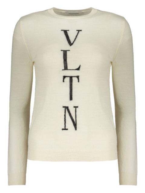 Valentino logo-embroidered crew neck sweater