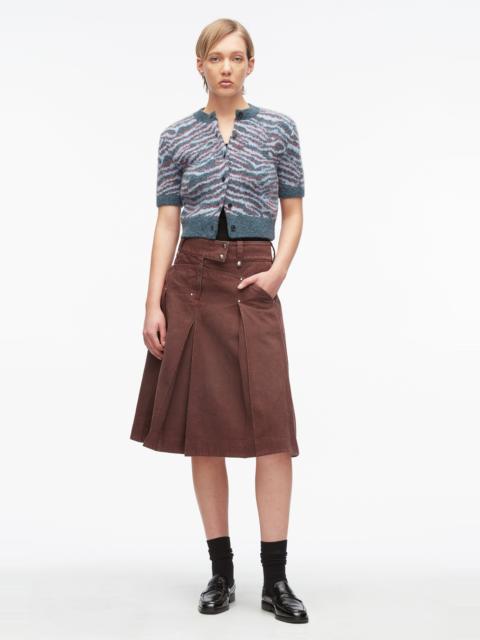 3.1 Phillip Lim Abstract Tiger Short Sleeve Cardigan