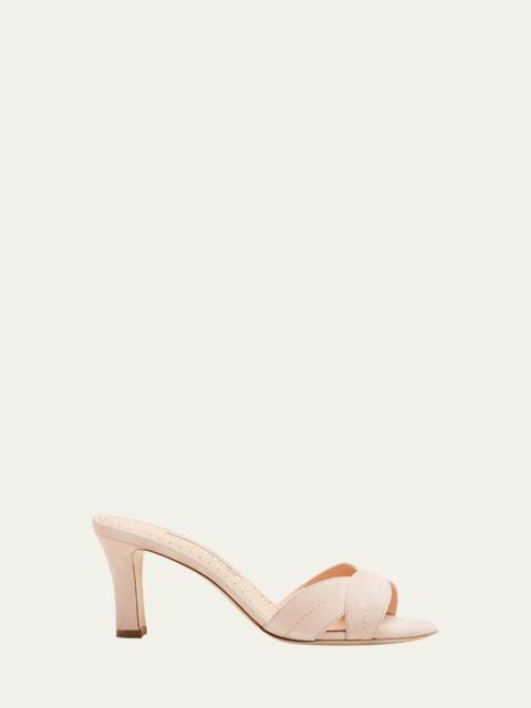 Manolo Blahnik Siemu Suede Mule Sandals
