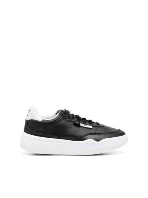 low-top leather sneakers