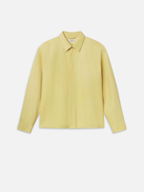 FRAME Leather Zip-Up Shirt