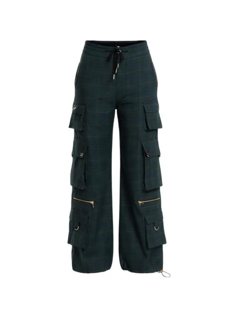 CYNTHIA ROWLEY plaid cargo trousers