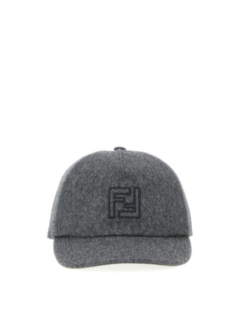 FENDI FENDI Gray Wool Baseball Hat New & Authentic (Men's size:One