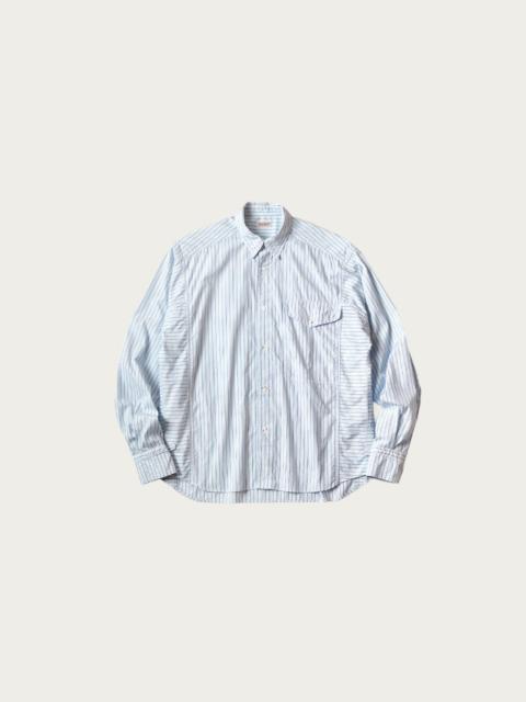 Kapital Cotton Stripe CABIN Work Shirt - Blue
