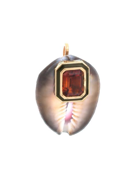 Citrine Cowry Shell Pendant