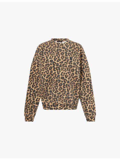 Miles Leopard-Pattern Cotton-Fleece Sweatshirt