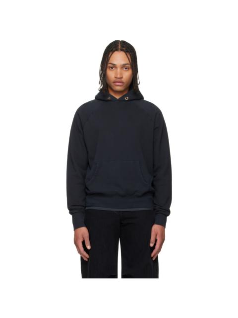 LES TIEN Black French Terry Classic Raglan Hoodie