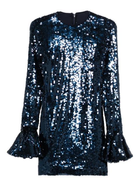 ROTATE sequin long-sleeve mini dress